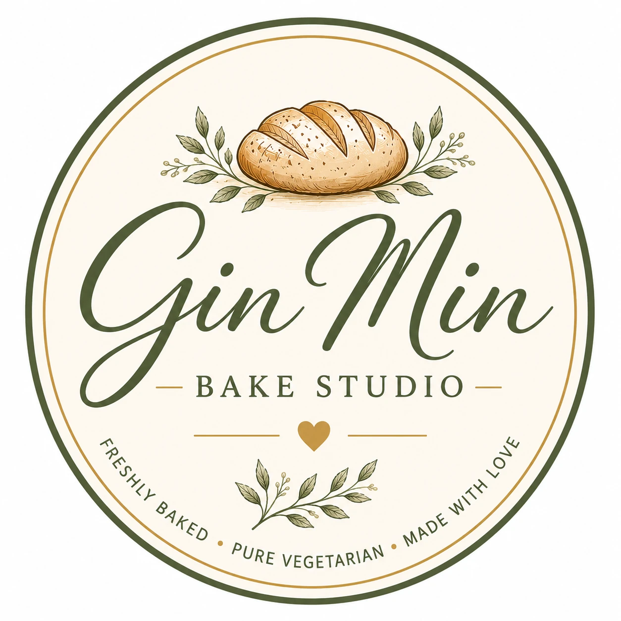 GinMin Bake Studio circular logo